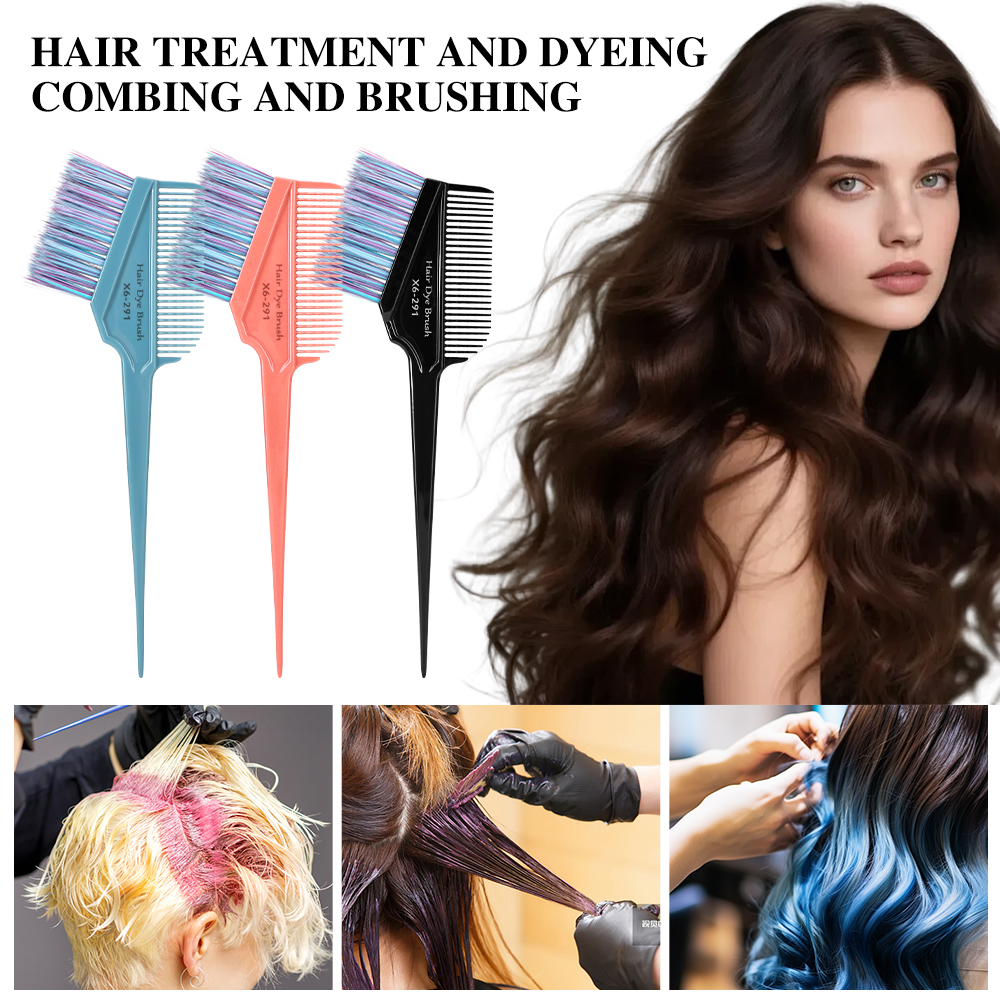 colorful bristle hair brush